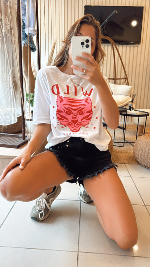 Remera Wild blanca - Imagen 4
