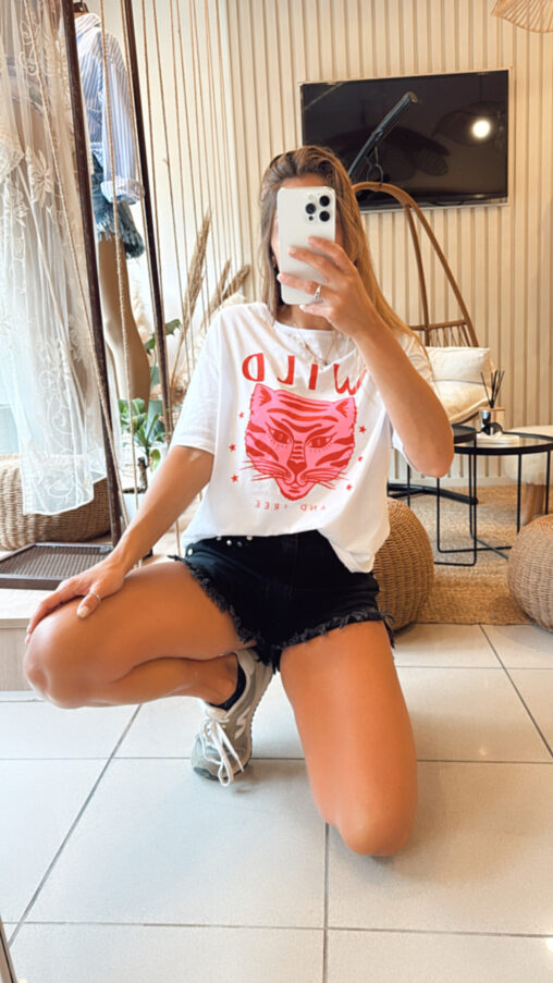 Remera Wild blanca - Imagen 3