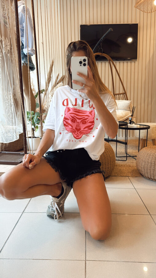Remera Wild blanca