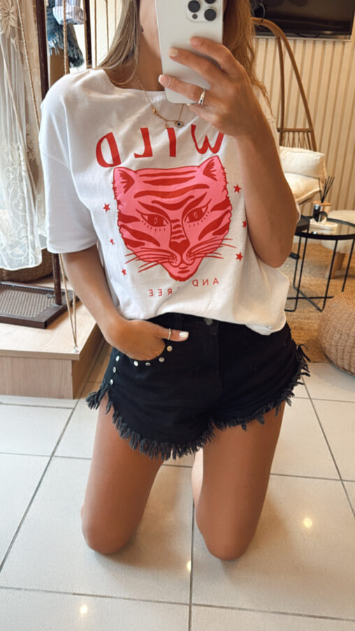 Remera Wild blanca - Imagen 2