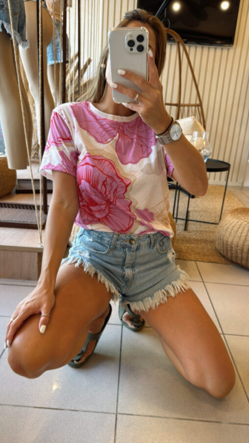 Remera Flor Rosa - Imagen 2