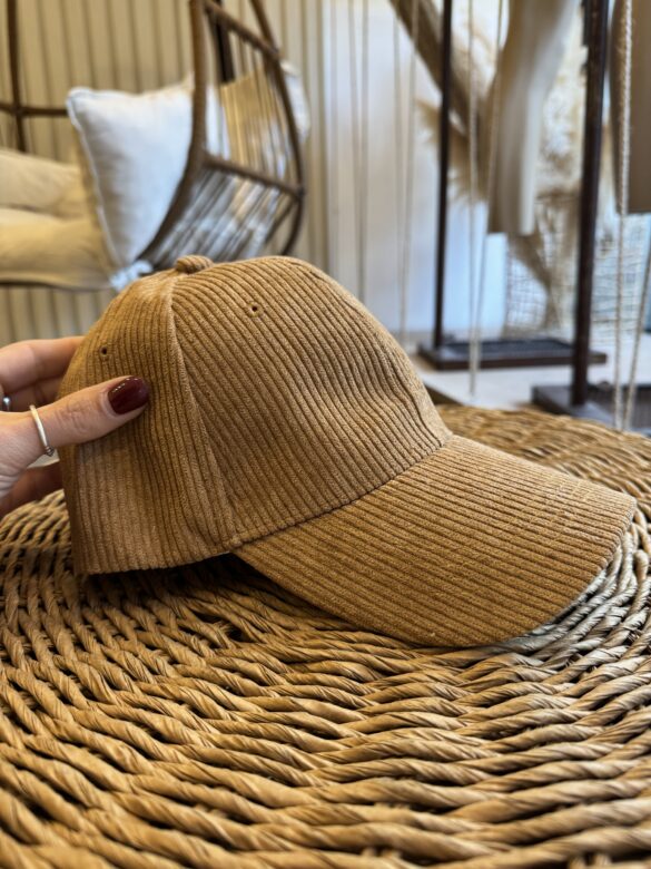Gorra Corderoy Beige