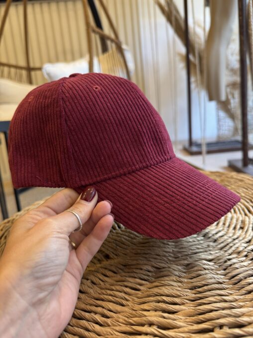 Gorra Corderoy bordo - Imagen 2