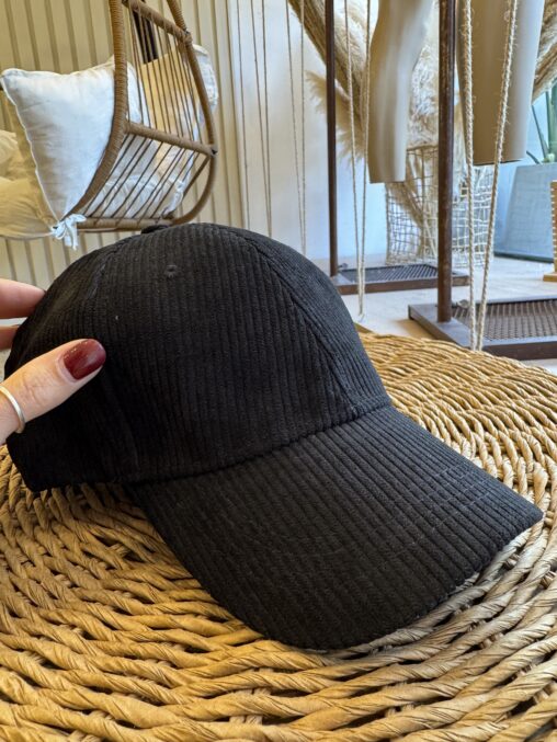 Gorra Corderoy Negra