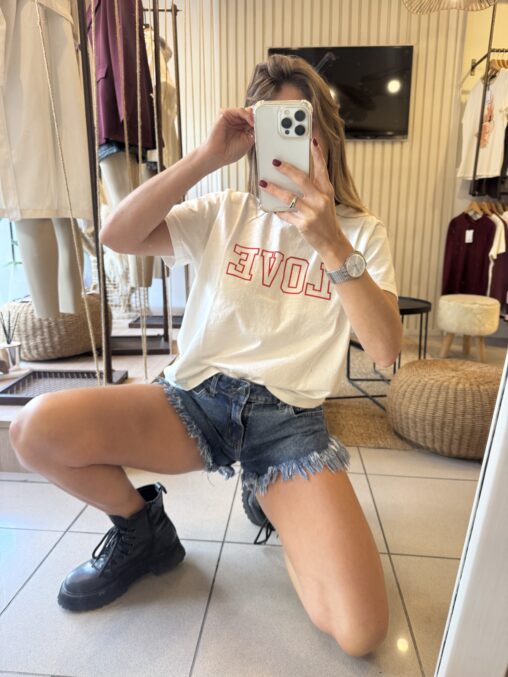 Remera Love Blanca