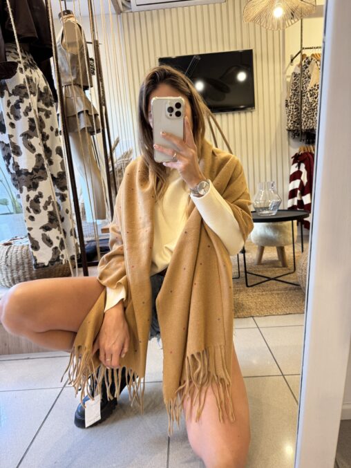 Ruana Magnolia Camel - Imagen 5