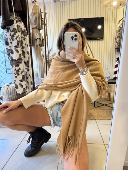 Ruana Magnolia Camel - Imagen 4