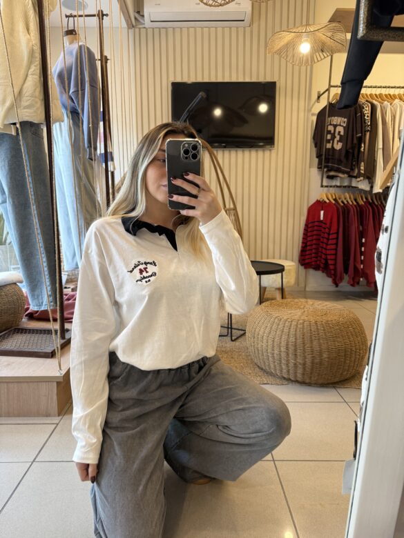 Remera Polo blanca