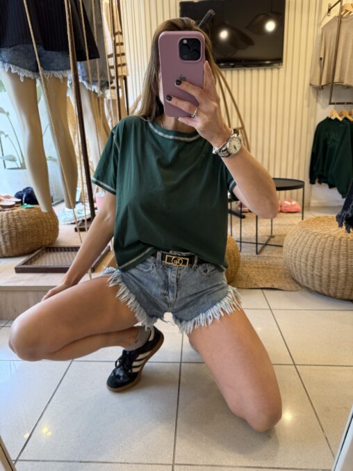 Remera revés  verde