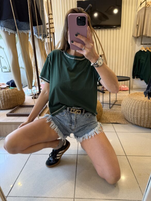 Remera revés  verde