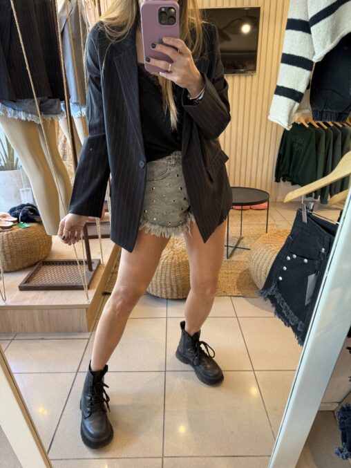 Blazer rayado Negro - Imagen 4