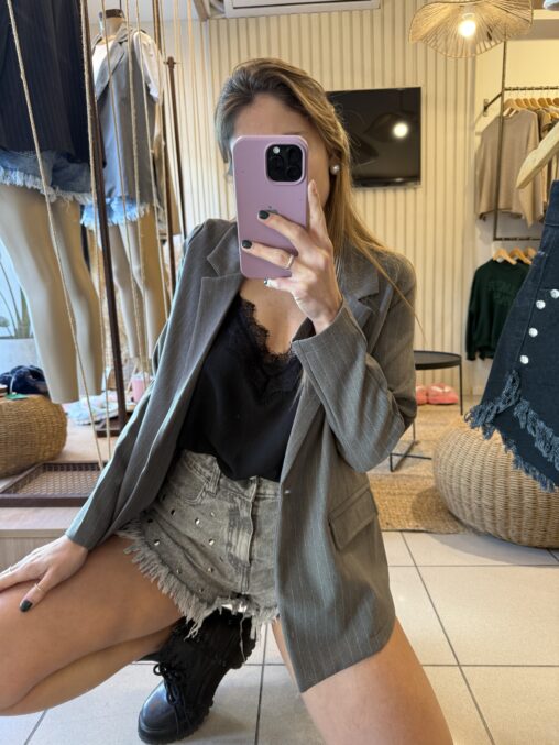 Blazer Rayado gris - Imagen 2
