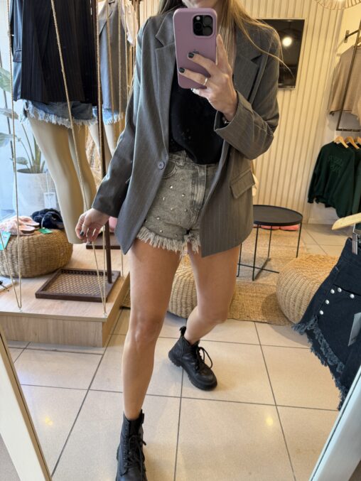 Blazer Rayado gris - Imagen 3