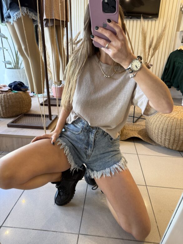 Remera Brillitos visón