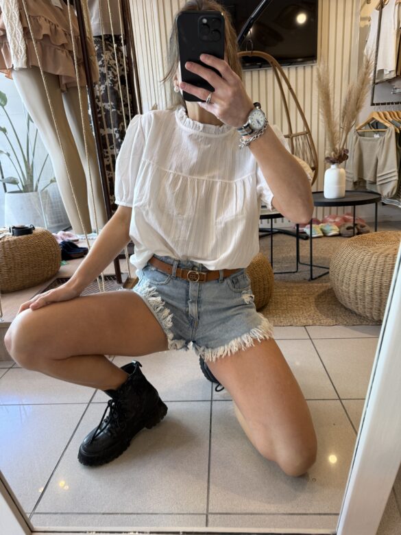 Blusa cuellito Blanca