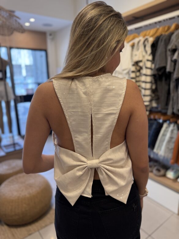 Top Lentejuelas nude