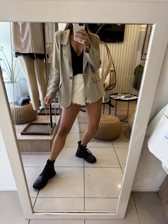 Blazer lino Verde musgo