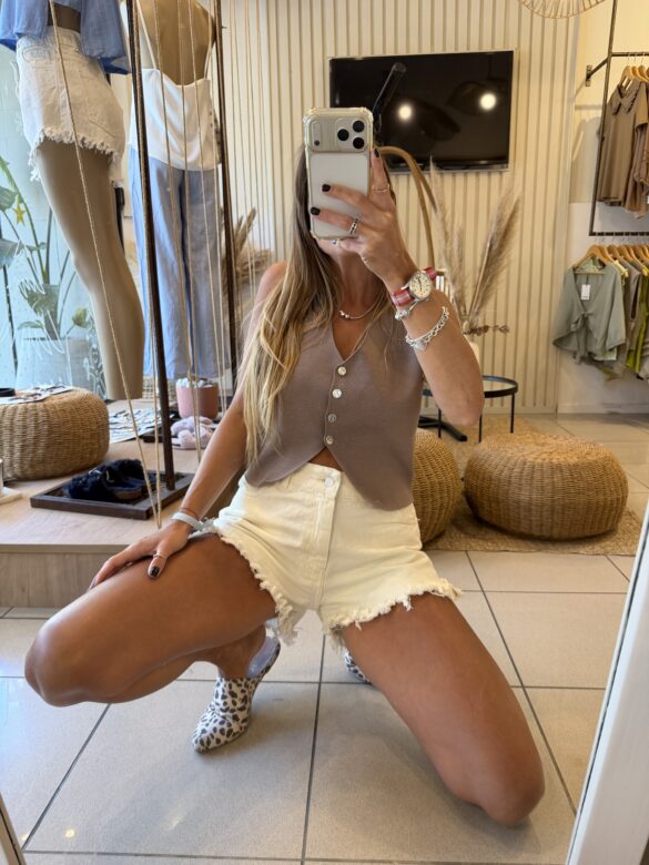 Chaleco brilli visón