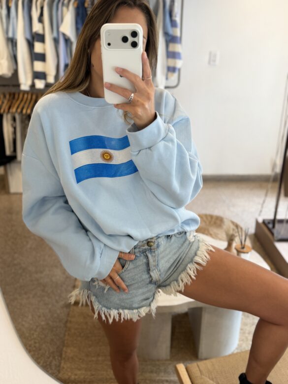 Buzo Bandera Celeste