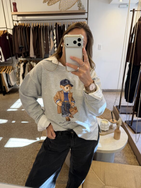 Buzo polo Gris
