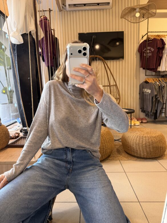 Polera Lanilla gris