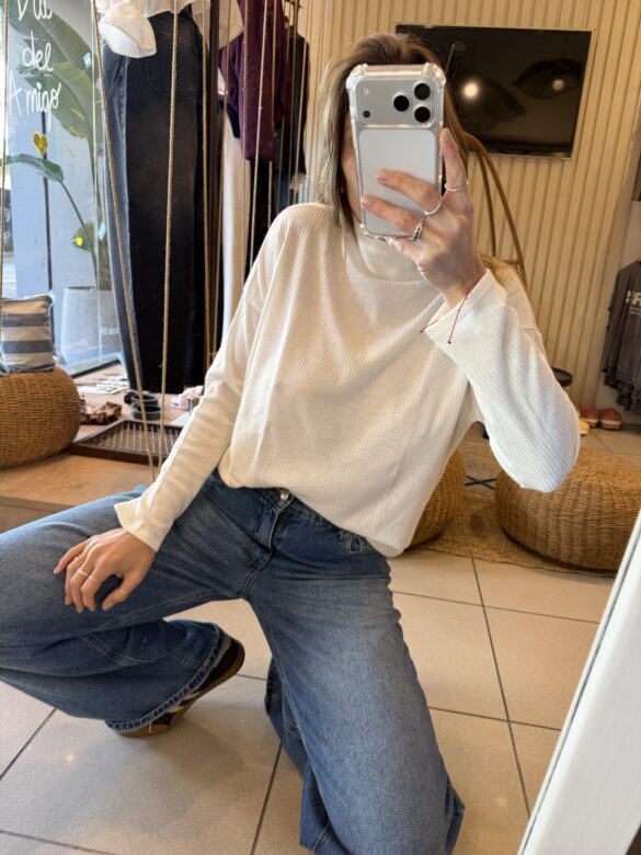 Polera Lanilla blanca