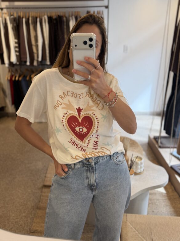 Remera cuore respire