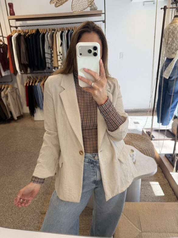 Blazer Lino visón